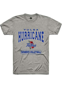 Tulsa Golden Hurricane Grey Rally Volleyball Short Sleeve T Shirt