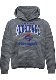Mens Tulsa Golden Hurricane Grey Rally Volleyball Hooded Sweatshirt