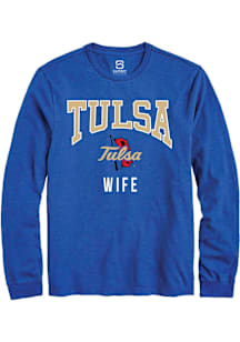 Summit Sportswear Tulsa Golden Hurricane Blue Wife Long Sleeve T Shirt