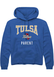 Rally Tulsa Golden Hurricane Mens Blue Parent Long Sleeve Hoodie