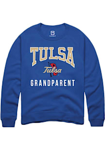 Summit Sportswear Tulsa Golden Hurricane Mens Blue Grandparent Long Sleeve Crew Sweatshirt