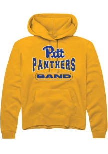 Mens Pitt Panthers Gold Rally Band Hooded Sweatshirt