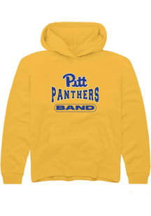 Youth Pitt Panthers Gold Rally Band Long Sleeve Hooded Sweatshirt