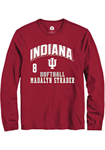 Madalyn Strader  Indiana Hoosiers Cardinal Rally NIL Arch Logo Long Sleeve T Shirt