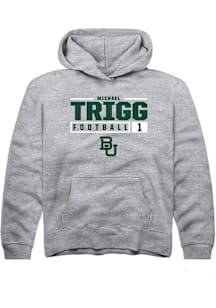 Michael Trigg  Rally Baylor Bears Youth Grey NIL Stacked Box Long Sleeve Hoodie