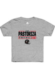 Aiden Pastoriza Rally Youth Grey Cincinnati Bearcats NIL Stacked Box Short Sleeve T-Shirt