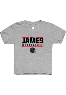 Daniel James Rally Youth Grey Cincinnati Bearcats NIL Stacked Box Short Sleeve T-Shirt