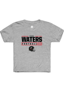 Lyviel Waters Rally Youth Grey Cincinnati Bearcats NIL Stacked Box Short Sleeve T-Shirt