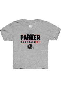 Marquaze Parker Rally Youth Grey Cincinnati Bearcats NIL Stacked Box Graphic Short Sleeve T-Shir..