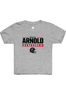 Ormanie Arnold Rally Youth Grey Cincinnati Bearcats NIL Stacked Box Short Sleeve T-Shirt