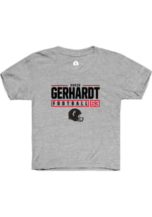 Gavin Gerhardt Rally Youth Grey Cincinnati Bearcats NIL Stacked Box Short Sleeve T-Shirt