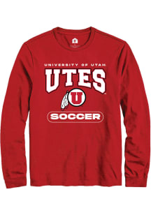 Rally Utah Utes Red Soccer Long Sleeve T Shirt