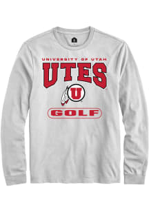 Rally Utah Utes White Golf Long Sleeve T Shirt