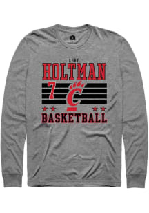 Abby Holtman Rally Mens Grey Cincinnati Bearcats NIL Striped Tee