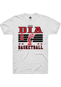 Aïcha Dia White Cincinnati Bearcats NIL Striped Short Sleeve T Shirt