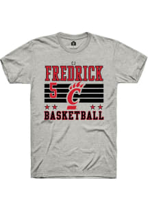 Cj Fredrick Ash Cincinnati Bearcats NIL Striped Short Sleeve T Shirt