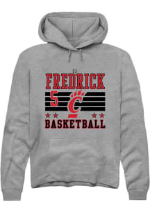 Cj Fredrick Rally Mens Grey Cincinnati Bearcats NIL Striped Hooded Sweatshirt