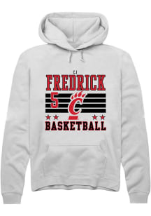 Cj Fredrick Rally Mens White Cincinnati Bearcats NIL Striped Hooded Sweatshirt