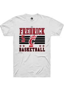 Cj Fredrick White Cincinnati Bearcats NIL Striped Short Sleeve T Shirt