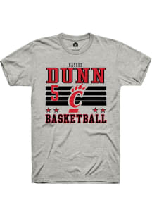 Daylee Dunn Ash Cincinnati Bearcats NIL Striped Short Sleeve T Shirt