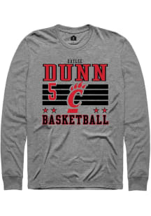 Daylee Dunn Rally Mens Grey Cincinnati Bearcats NIL Striped Tee