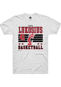 Simas Lukosius White Cincinnati Bearcats NIL Striped Short Sleeve T Shirt