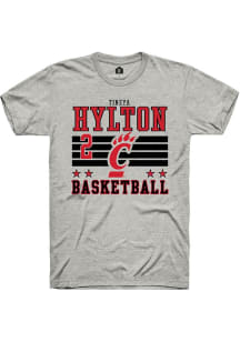 Tineya Hylton Ash Cincinnati Bearcats NIL Striped Short Sleeve T Shirt