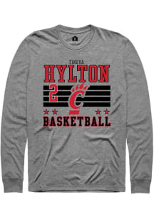 Tineya Hylton Rally Mens Grey Cincinnati Bearcats NIL Striped Tee