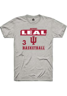 Anthony Leal Ash Indiana Hoosiers NIL Striped Short Sleeve T Shirt