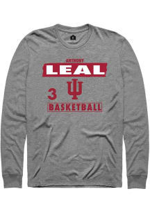 Anthony Leal Rally Mens Grey Indiana Hoosiers NIL Striped Tee