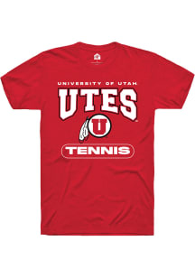 Rally Utah Utes Red Tennis Short Sleeve T Shirt