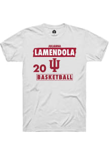 Julianna LaMendola White Indiana Hoosiers NIL Striped Short Sleeve T Shirt