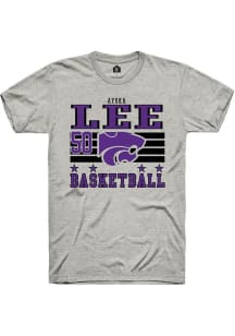 Ayoka Lee Ash K-State Wildcats NIL Striped Short Sleeve T Shirt