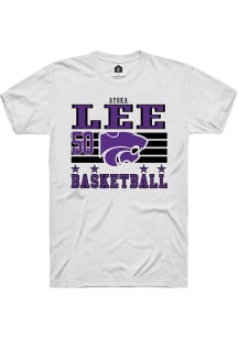 Ayoka Lee White K-State Wildcats NIL Striped Short Sleeve T Shirt