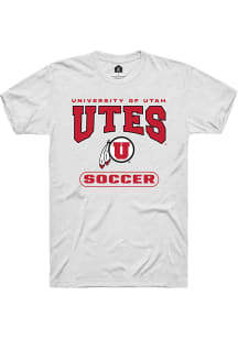 Rally Utah Utes White Soccer Short Sleeve T Shirt