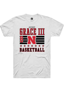 Jeffrey Grace III White Nebraska Cornhuskers NIL Striped Short Sleeve T Shirt