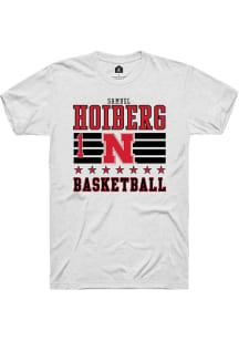 Samuel Hoiberg White Nebraska Cornhuskers NIL Striped Short Sleeve T Shirt