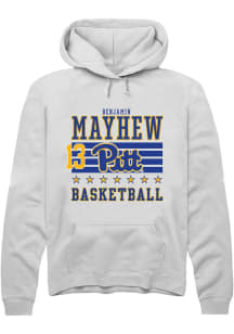 Benjamin Mayhew Rally Mens White Pitt Panthers NIL Striped Hooded Sweatshirt