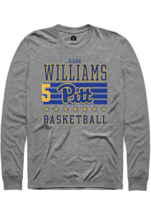 Kiara Williams Rally Mens Grey Pitt Panthers NIL Striped Tee