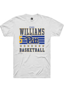 Kiara Williams White Pitt Panthers NIL Striped Short Sleeve T Shirt