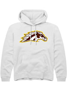 Summit Sportswear Western Michigan Broncos Youth White Primary Logo Long Sleeve Hoodie