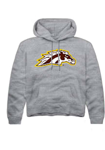 Summit Sportswear Western Michigan Broncos Youth Grey Primary Logo Long Sleeve Hoodie