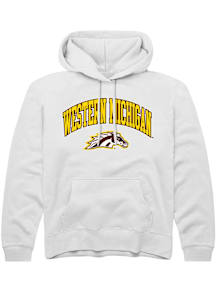Youth Western Michigan Broncos White Summit Sportswear Arch Logo Long Sleeve Hooded Sweatshirt