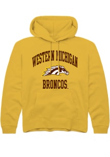 Rally Western Michigan Broncos Youth Gold Number 1 Neutral Long Sleeve Hoodie