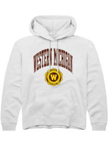 Rally Western Michigan Broncos Youth White Arch Seal Long Sleeve Hoodie