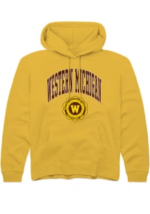 Rally Western Michigan Broncos Youth Gold Arch Seal Long Sleeve Hoodie