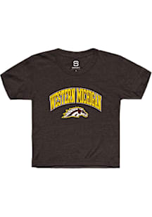 Summit Sportswear Western Michigan Broncos Youth Brown Arch Logo Short Sleeve T-Shirt