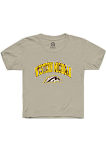 Summit Sportswear Western Michigan Broncos Youth Tan Arch Logo Short Sleeve T-Shirt
