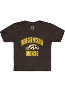Youth Western Michigan Broncos Brown Summit Sportswear Number 1 Primary Short Sleeve T-Shirt