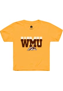 Rally Western Michigan Broncos Youth Gold Repeat Short Sleeve T-Shirt